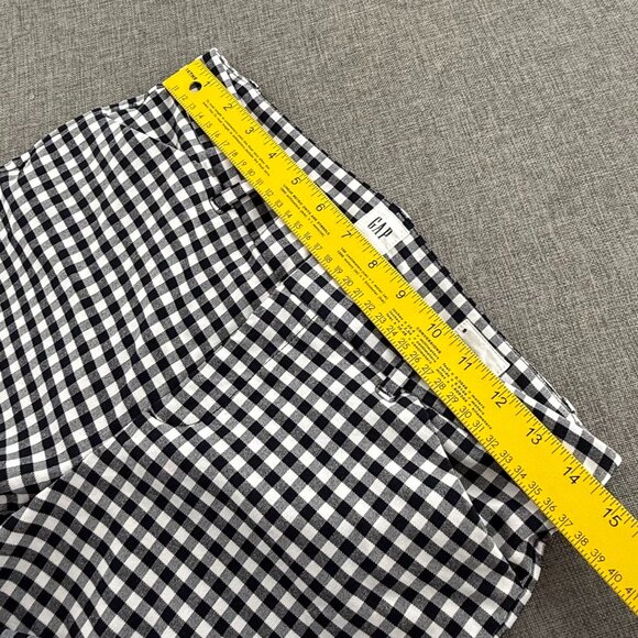 GAP Signature Skinny Ankle Pants Navy & White Plaid Size 8 Mid Rise Viscose Blen - Picture 12 of 15